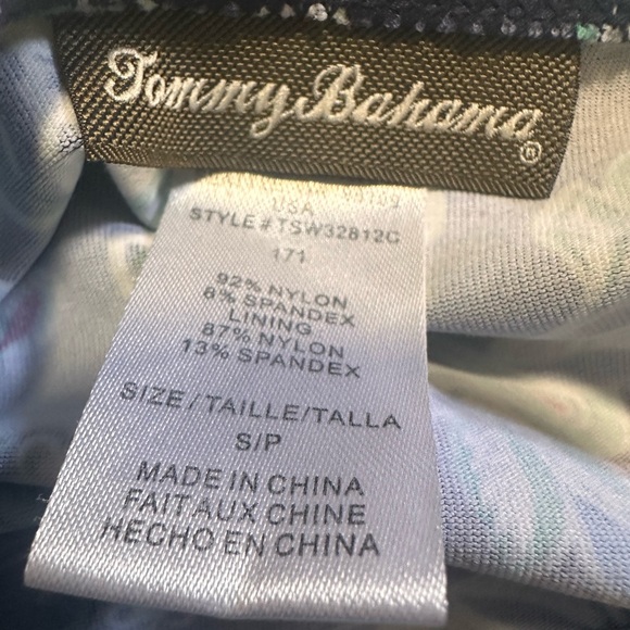 Tommy Bahama Folk Floral Twist-Front Over-The-Shoulder Swim
Dress - Picture 4 of 4